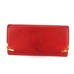 Cartier wallet leather Auth used T18820